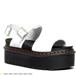 Doc Martens WOMEN'S LEATHER STRAP PLATFORM SANDALS